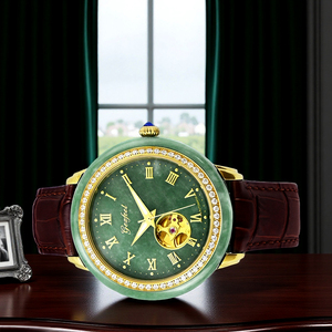 Reloj de Jade de Lujo para Hombre, Movimiento Automático, Esfera de Jade Verde Genuino, Resistente al Agua 50M, Reloj de Pulsera Ejecutivo - Product Image 6
