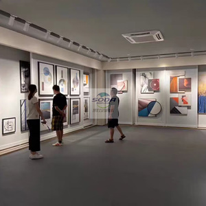 Giá đỡ trưng bày tranh sơn dầu bằng kim loại hiện đại, trượt ngang, chống gỉ, đặt tự do, đặt hàng số lượng lớn - Product Image 2