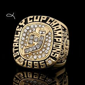 Anillo de Campeonato de los New Jersey Devils de <span class=keywords><strong>1995</strong></span>, Anillo Conmemorativo de la Liga Nacional de Hockey, Anillo de Aleación para Fanáticos - Product Image 3