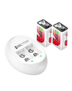 <span class=keywords><strong>Piles</strong></span> rechargeables Li-ion EBL 9V avec <span class=keywords><strong>chargeur</strong></span> <span class=keywords><strong>de</strong></span> <span class=keywords><strong>piles</strong></span> 9V 600mAh, cellules <span class=keywords><strong>9</strong></span> <span class=keywords><strong>volts</strong></span>, lot <span class=keywords><strong>de</strong></span> 2 - Product Image 1