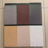 Panneau mural extérieur en PU à grain de bois et métal sculpté pour bardage de maison conteneur modulaire