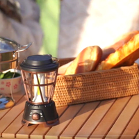 Lanterne de camping LED rétro d'extérieur, lampe torche portable à flamme pour utilisation routière, étanche IPX4