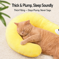 Coussin pour chien et chat, lit pour chien, protection de la colonne vertébrale, design moderne et tendance, 100% coton, tapis de couchage pour animaux de compagnie toutes saisons et jouet, style dessin animé