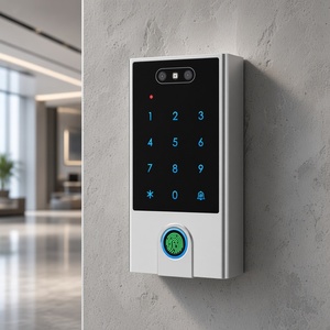 Terminal de contrôle d'accès par empreinte digitale pour couloir, avec clavier et serrure, en gros - Product Image 1