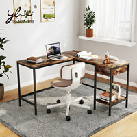 Bureau d'ordinateur en forme de L Bureau d'angle en bois de style industriel Bureau d'étude Table PC Escritorio de oficina