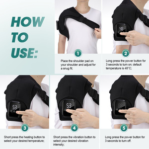 Masajeador Eléctrico de Hombros con Calor Personalizado de Fábrica, 3 Modos de Vibración, Terapia de Calor, Masaje de Cuello y Espalda, Ajustable, Inalámbrico, Alivio del Dolor - Product Image 3