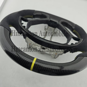 Quality Assurance Alcantara Carbon Fibre Yellow Top Stripe Steering <b>Wheel</b> Fit for Infiniti G27 G37 Car Steering <b>Wheel</b> - Product Image 4