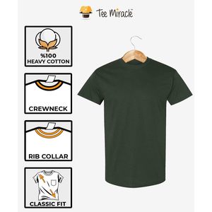 Lot de T-shirts personnalisables en coton épais pour homme, manches courtes, col rond, unisexe, écologiques, vierges, couleur personnalisable - Product Image 6