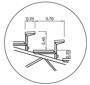 Soporte prefabricado de acero galvanizado en caliente de la serie M de fabricación italiana de alta calidad de la marca CETA varios tipos para deportes y entretenimiento - Product Image 2