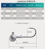 3.5g, 5g, 7g, 10g, 14g Kail Jig Head Baja Karbon Tinggi untuk Memancing di Air Tawar Ikan Lele, Bass & Trout - Umpan Lunak