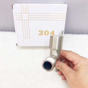 Single Handle Wall Mounted Kitchen Faucet 304 Stainless Steel Brass Core Alloy <b>Brushed</b> Spout - Product Image 5