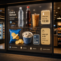 Film LED transparent pour vitrine de magasin de proximité