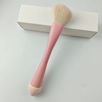 Ensemble de pinceaux de maquillage 4-en-1 en nylon avec manche en plastique, style blush angulaire, portable pour le visage, anticernes, blush, fond de teint