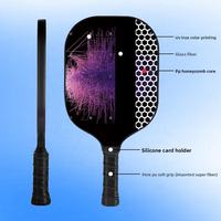 Raquette de pickleball légère, durable et portable en fibre de verre composite T300 pour l'entraînement et le divertissement, facile à ranger pour adultes