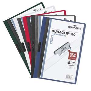 DURABLE - 2227-01 <b>Folder</b> with clip DURACLIP® 30, retailer (multi-pack) - EAN 4005546203690 ORGANIZATION AND <b>FILING</b> PRODUCTS - Product Image 1