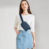 Nouveau Sac de Poitrine Minimaliste en Nylon Imperméable avec Fermeture à Cordon, Motif Dessin Animé, Idéal pour le Sport et la Course en Extérieur