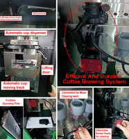 Machine à café glacée à écran tactile SP-998C, distributeur automatique commercial de café expresso, machine à café à pièces fraîchement moulues