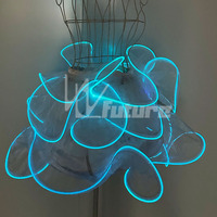 Filles Sexy Belly Dance Performance Wear Full-Color LED Light-Up Training Dancewear Pants Set Attrayant Headwear Included