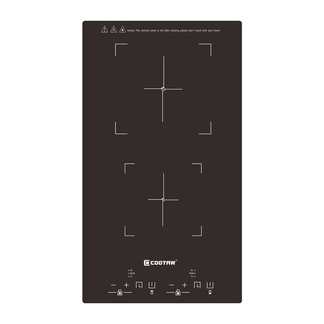 Double Eye High Grade High-power Induction Cookers Dual Range Electric Ceramic Stove Domino Cooktop Full Screen Touch Control