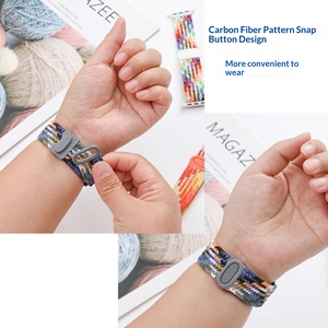 Correa de Nailon Elástica con Patrón de Fibra de Carbono de Liberación Rápida de 20 mm 22 mm para Samsung Galaxy Watch 6 5 4 Huawei GT 4 3, Correa Deportiva Suave - Product Image 4