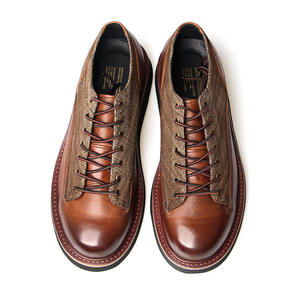 Chaussures décontractées rétro pour hommes, modèle 2026 personnalisé, de haute qualité, fabriquées à la main, à bout rond, en cuir, style habillé et Richelieu - Product Image 2