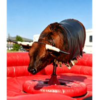 Simulateur de taureau de rodéo gonflable robuste, jeu de taureau mécanique électrique pour carnaval et parc d'attractions