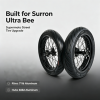 Pneus à double composé résistants à l'usure 100/80-17 130/70-17 pour Surron Ultra Bee, pneus Supermoto, pneus de route à vitesse élevée
