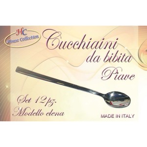 PIAVE – Ensemble de 12 cuillères et fourchettes à thé en bois et métal, design moderne et écologique, manche long miroir, pour cuisine, mariages et fêtes - Product Image 1