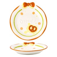 Joli ensemble de bols en céramique jetables à double anse, motif dessin animé, pour restaurant et fête, assiette à poisson esthétique, bol à nouilles individuel, combinaison