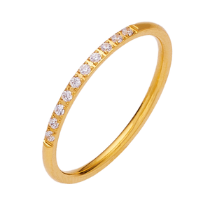 Simple 18K Gold Colorful Zircon Thin Finger <b>Ring</b> 4MM Wide Round <b>Plate</b> Wedding Engagement <b>Rings</b> - Product Image 4