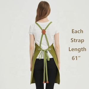 <span class=keywords><strong>Delantal</strong></span> de Cocina de Lona Gris de Alta Calidad con Logotipo Personalizado, <span class=keywords><strong>Delantal</strong></span> Ajustable con Tirantes Cruzados y Bolsillos Grandes para Mujeres y Hombres - Product Image 3