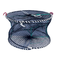 Piège à crabes personnalisé en HDPE avec ressort, 45*25cm, 3 entrées, pliable, prix usine