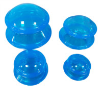 Ensemble de ventouses traditionnelles chinoises, kit de ventouses en silicone transparent pour la stimulation des points d'acupuncture, traitement d'acupuncture
