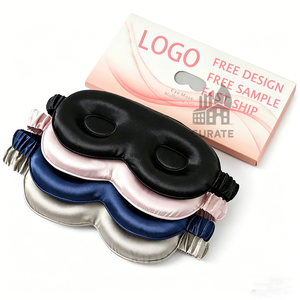 Masque de sommeil en forme de cocon rembourré avec logo personnalisé, 100% soie de mûrier naturelle, masque oculaire occultant complet, masque de sommeil de nuit confortable et luxueux - Product Image 1