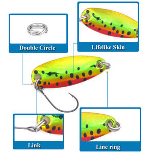 XY-543 Spinner Lure 2.5g Colored <b>Copper</b> Single Hook Bass <b>Fishing</b> Lure For Sea And Freshwater Outdoors - Product Image 4