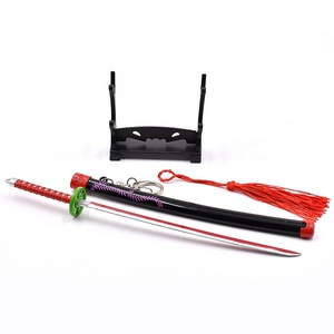 Classique anime <span class=keywords><strong>démon</strong></span> slaye Mitzu exclusif mini <span class=keywords><strong>katana</strong></span> métal artisanat en alliage de zinc épée porte-clés fabricants de cadeaux en stock - Product Image 1