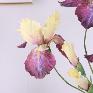 <span class=keywords><strong>Iris</strong></span> artificiel de vraie touche imprimé en 3D de fleurs décoratives de haute qualité pour des événements de fête de mariage - Product Image 3