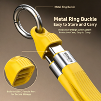 Kabel USB4 Tipe-C ke Tipe-C dengan Pengisian Cepat 240WPD, Transfer Data 40Gbps, Output Video 8K, Kabel Portabel Gantungan Kunci untuk Ponsel