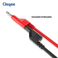 Cleqee P1036-10 1000V/15A câble de Test de fiche banane empilable coloré câble conducteur en cuivre isolé en PVC pour les tests électriques