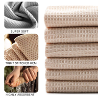 Nouveaux accessoires Ultra doux lavable en Machine personnalisé gaufre visage serviette à séchage rapide haute absorbant Spa en gros 100% coton