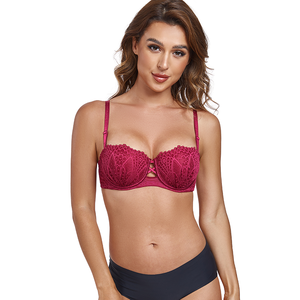 BINNYS 2024 stile Sexy <span class=keywords><strong>reggiseno</strong></span> in pizzo Sexy Para Dama En Piedras Encaje da donna Push-Up con ferretto adatto per <span class=keywords><strong>reggiseno</strong></span> <span class=keywords><strong>B</strong></span>-Cup - Product Image 4