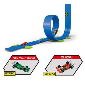 <span class=keywords><strong>Pista</strong></span> de <span class=keywords><strong>Carreras</strong></span> Flexible para Niños y Bebés, Compatible con Autos <span class=keywords><strong>Hot</strong></span> <span class=keywords><strong>Wheels</strong></span>, Pistas Enrollables Portátiles de 2 Carriles con Auto de Metal Fundido y Ventosa - Product Image 5