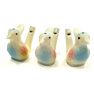 ของเล่นสำหรับอาบน้ำสำหรับเด็กนกหวีดนกน้ำเซรามิกรูปขลุ่ยดินเผาแบบวินเทจ - Product Image 4