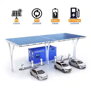 1000KVA 500KVA 800KVA 600KVA 1MW 3MW Electric Car Charger With Solar Power Station CCS2 Floor-Mounted DV EV Charging Stations
