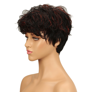 วิกผมคน Pixie Cut European <span class=keywords><strong>Upart</strong></span>,วิกผมสั้นลอนออนไลน์ไม่มีกาววาดคู่วิกผมมนุษย์จากจีน - Product Image 6