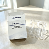 Boîte en carton personnalisée pour flacon de 3 ml avec insert en plastique, boîte en papier avec logo personnalisé pour l'emballage de flacons de 3 ml