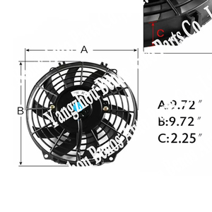 9 "9inch 12V 90 Wát điện tản nhiệt làm mát nhiệt Thermo <span class=keywords><strong>Fan</strong></span> + Gắn Bộ dụng cụ - Product Image 2