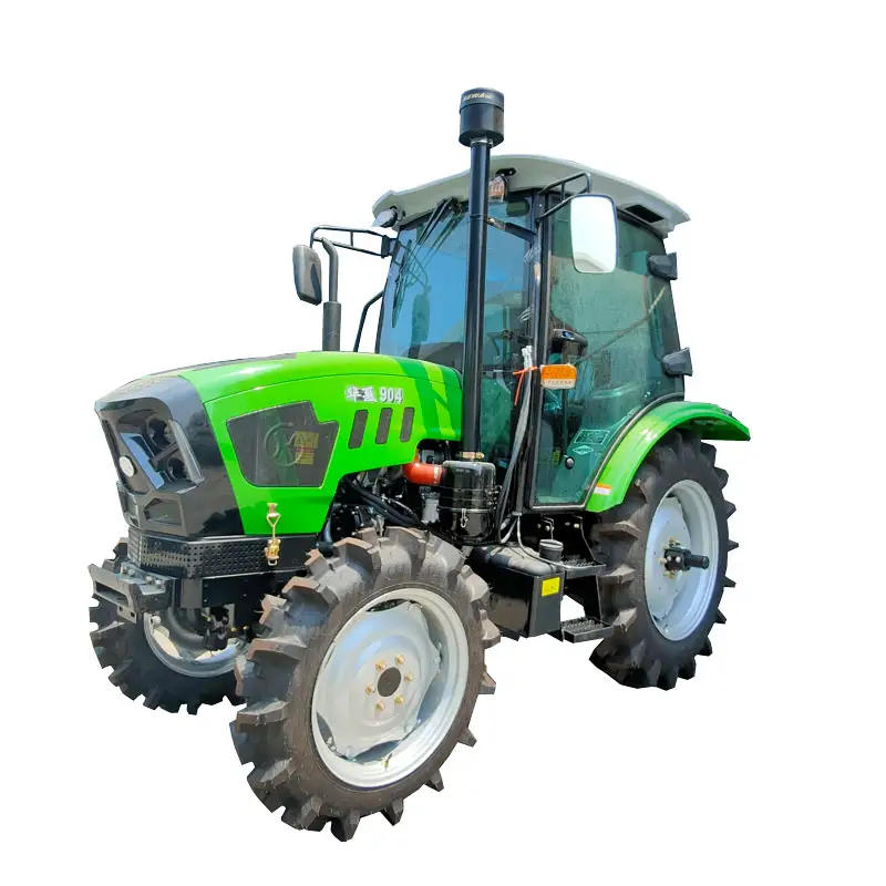 4x4 85hp tarım traktör 4 tekerlekli çiftlik araçları