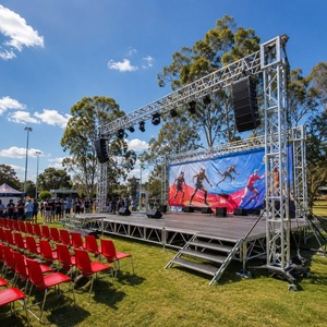 Modular for Square 1.22m X 2.44m Aluminum Alloy Portable High Load Capacity Quick Installation Silver Corporate Events - Product Image 2