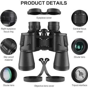 Prismáticos de alta potencia <span class=keywords><strong>20x50</strong></span> compactos Hd profesional diario impermeable adultos telescopio para observación de aves viajes caza - Product Image 4